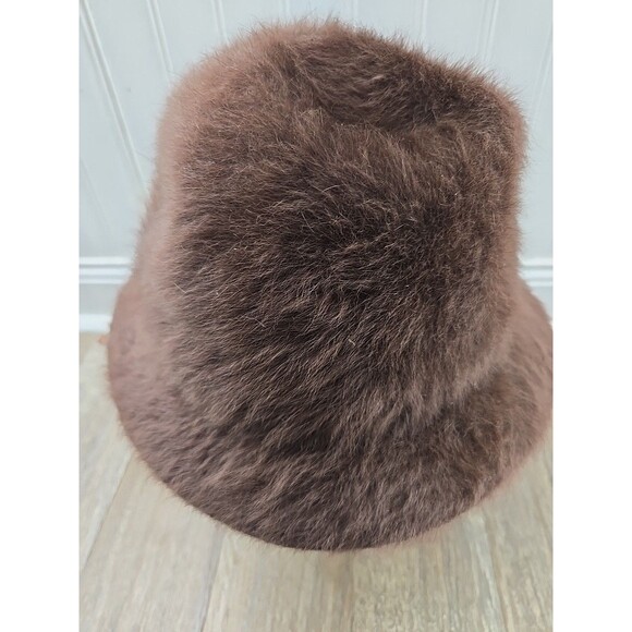 KANGOL Design Vintage Bucket Hat Brown Angora Blend Made in England - Picture 4 of 9
